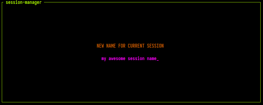 Allow renaming sessions