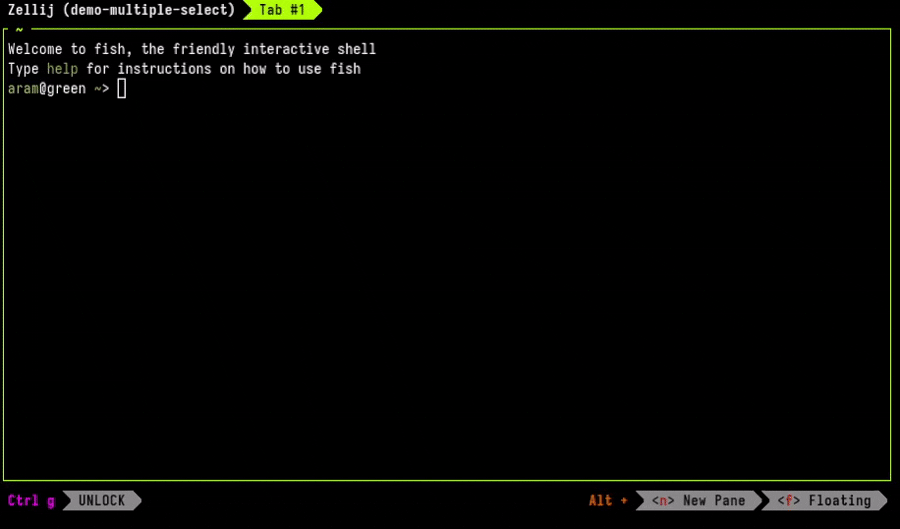 An animated gif demonstrating the multiple select feature - first selecting 3 panes and stacking them, then selecting 3 other panes and making them floating. 